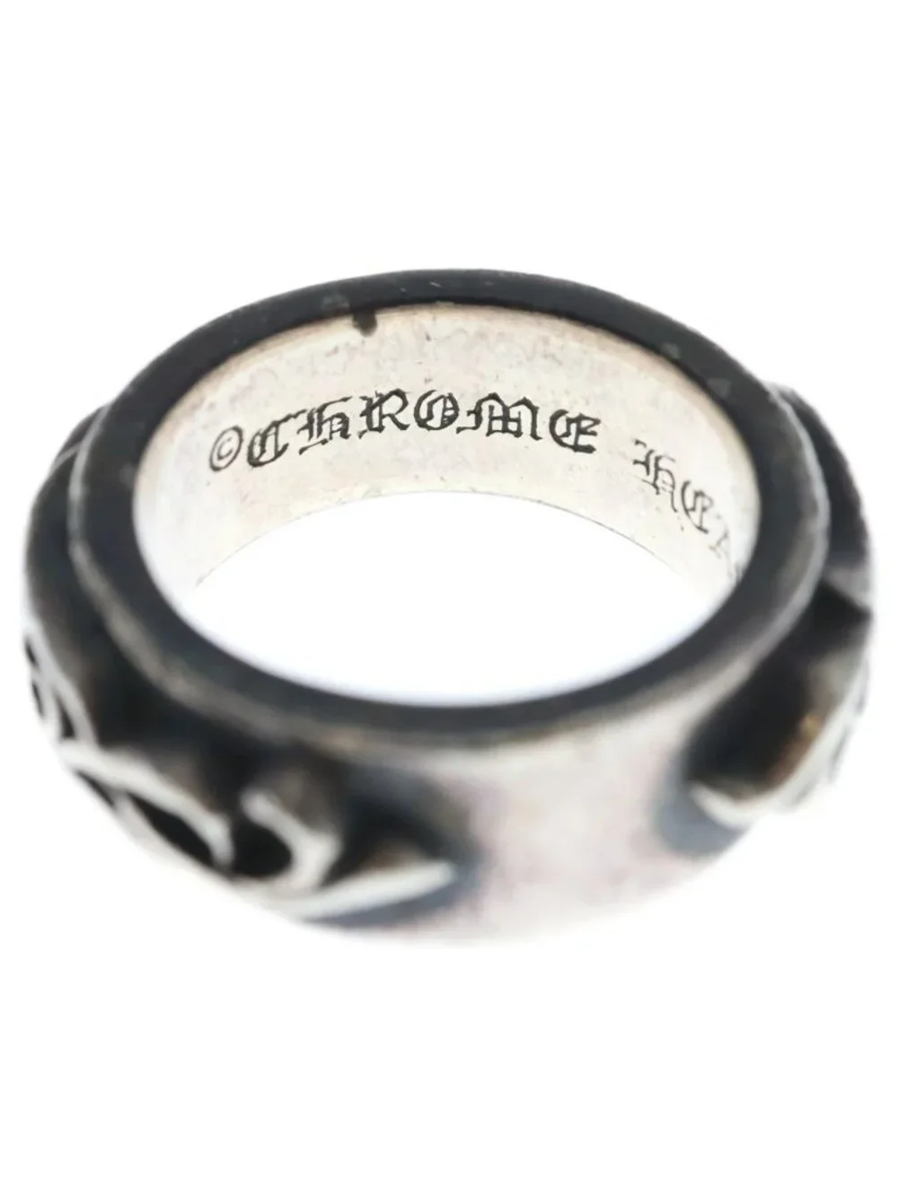 Chrome Hearts Dbl Narrow Vine Band Double Ring Silver